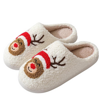 Warme Retro Pluche Kerstpantoffels - Frosty Feet