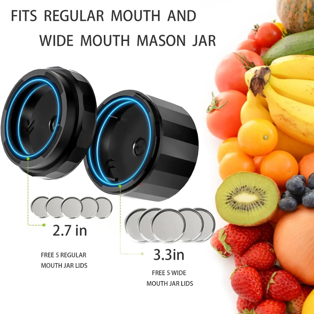 Electric Mason Jar Vacuum Sealer Kit - Preserve Freshness Fast!