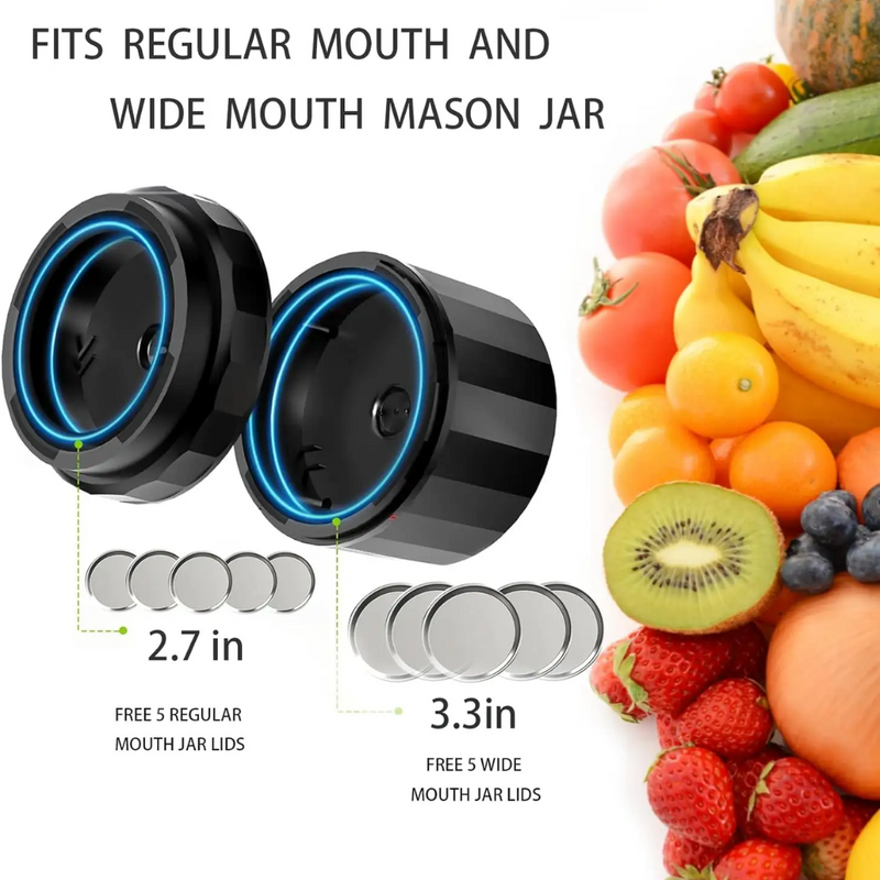 Electric Mason Jar Vacuum Sealer Kit - Preserve Freshness Fast!
