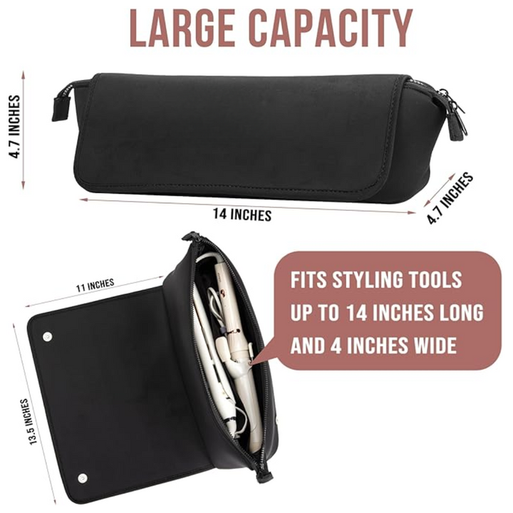 2-in-1 Haartools Reistas & Hittebestendige Mat