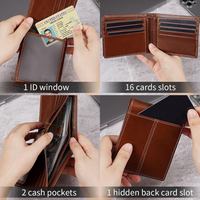 Premium RFID-Blocking Leather Bifold Wallet for Men - SlimArmor
