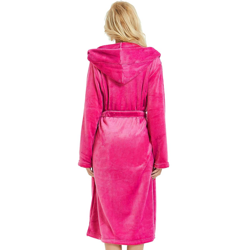 Women's Fleece Bathrobe with Hood – Vivianne