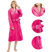 Women's Fleece Bathrobe with Hood – Vivianne