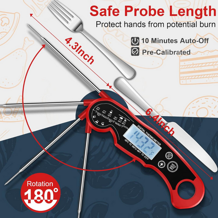 Ultra-Fast Digital Meat Thermometer – GrillGauge