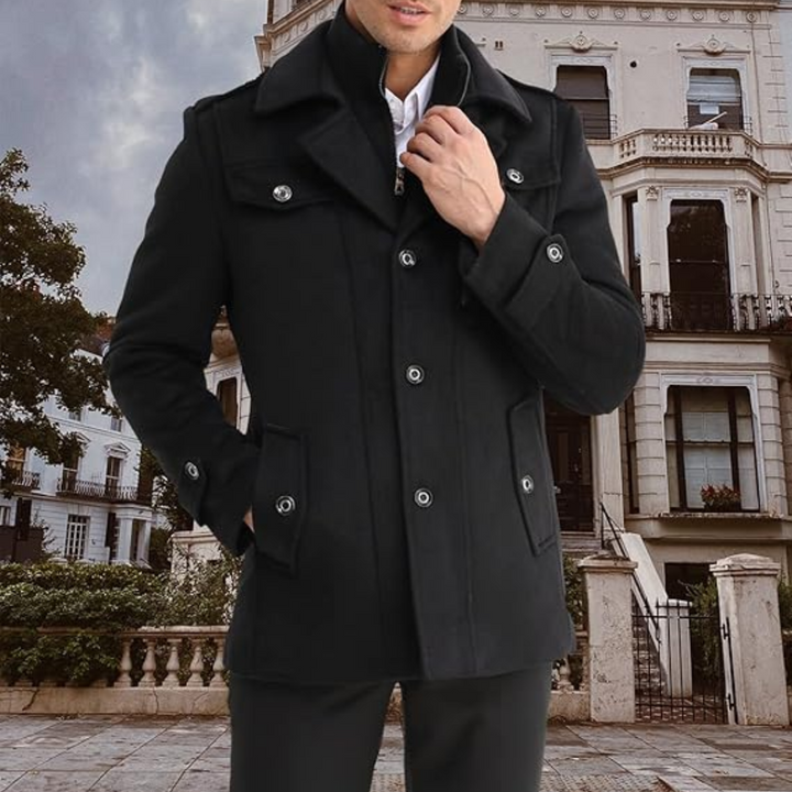 Men’s Wool Blend Trench Coat - Pedro