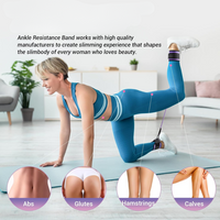 Ankle Resistance Bands with Sleeves – Set for Hip and Glute Exercises
