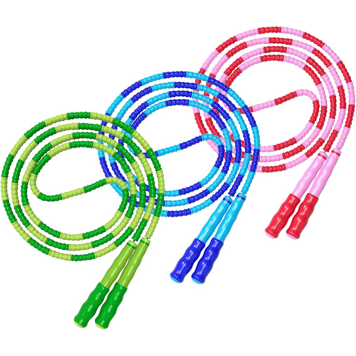 Adjustable Tangle-Free Beaded Jump Rope for Fitness