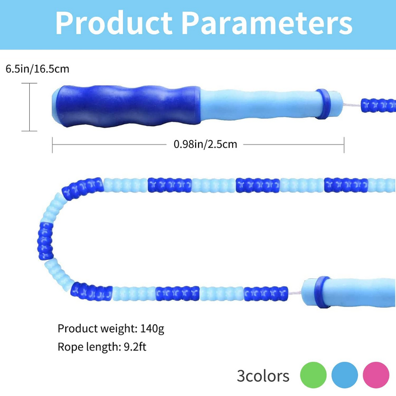 Adjustable Tangle-Free Beaded Jump Rope for Fitness