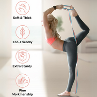 Yoga Strap with Adjustable D-Ring Buckle