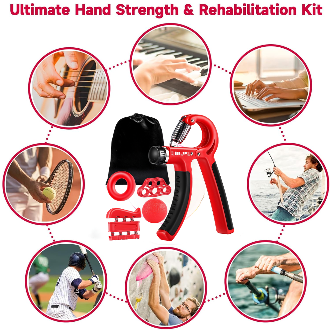 Adjustable Grip Strengthener Kit – 5-Pack