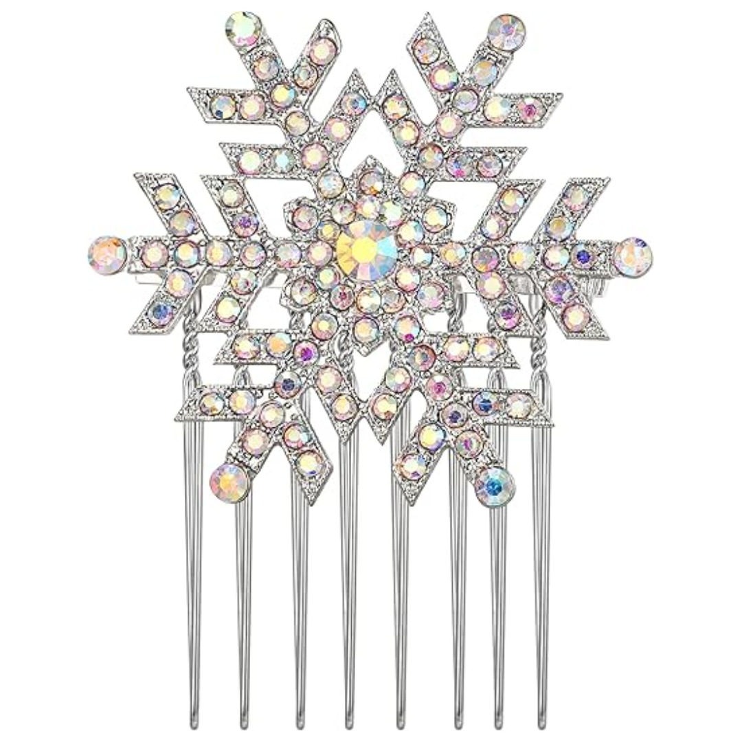 Winter Crystal Snowflake Hairpin - SnowGleam