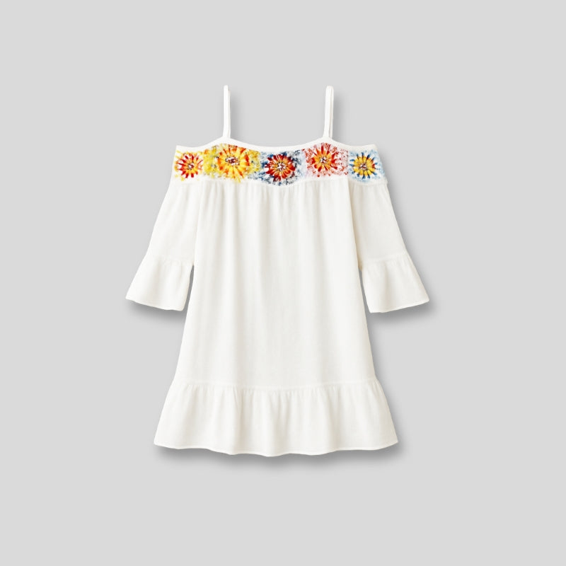 Off-shoulder mini dress with loose fit – Livia