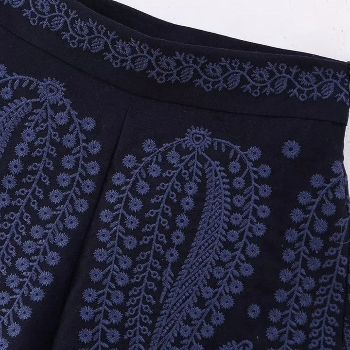 Sammy Jackson™ Cathy Geborduurde Shorts | Hoge Taille & Trendy