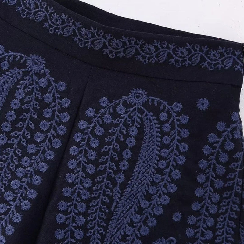 Sammy Jackson™ Cathy Geborduurde Shorts | Hoge Taille & Trendy