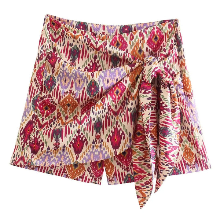 Sammy Jackson™ Jillian Geknoopte Skort | Levendig & Hoge Taille