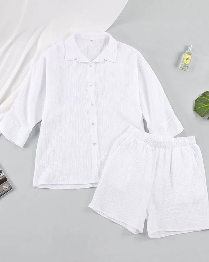 Tweedelige zomercombinatie met structuur dames – Tabea
