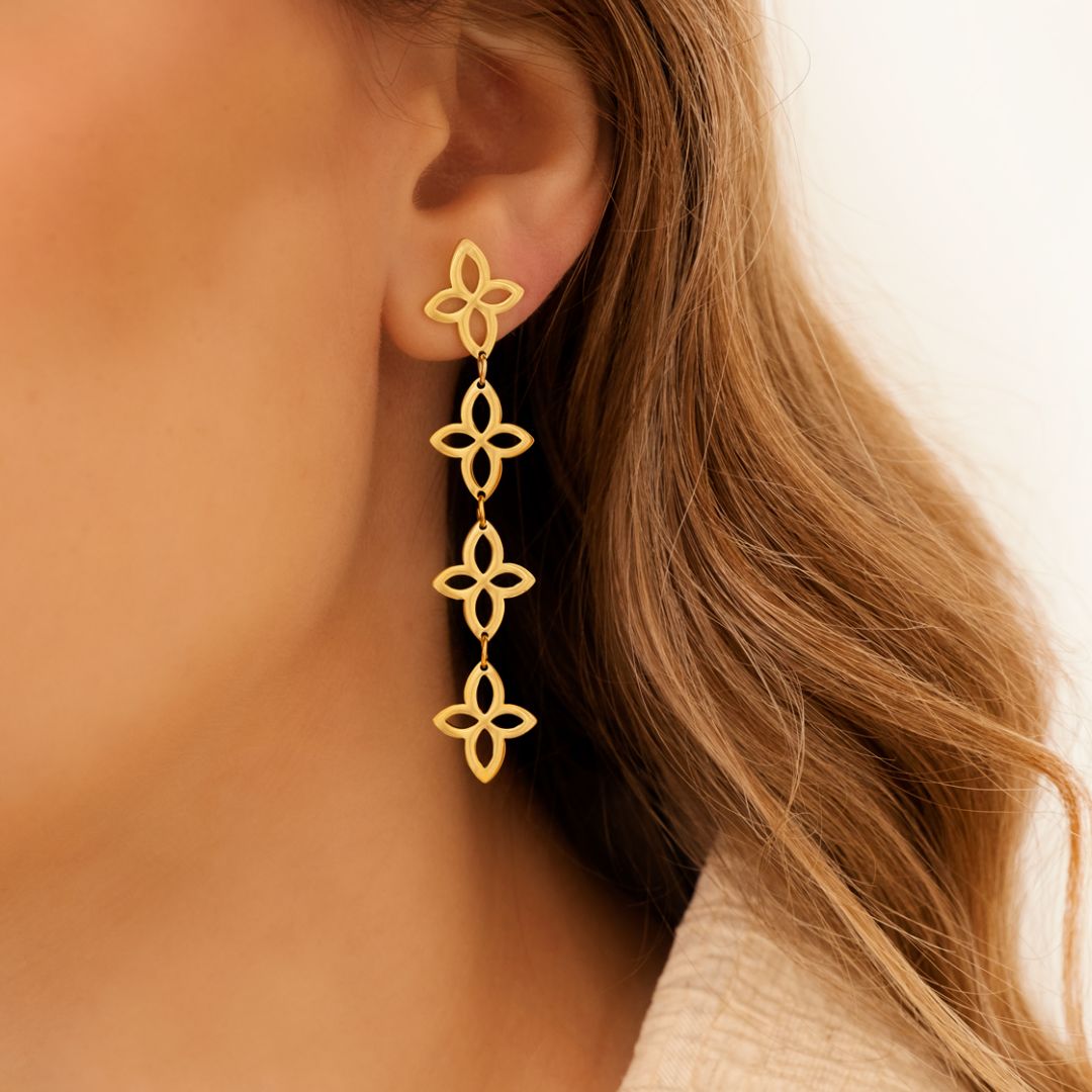 Sammy Jackson™ Bloemenketting Oorbellen | Vintage & Chic