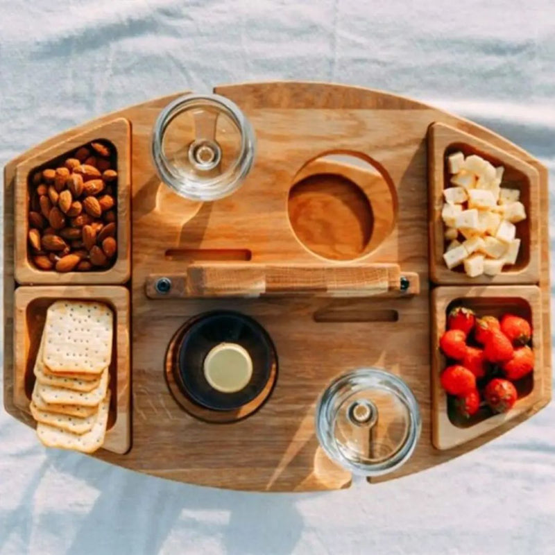 Sammy Jackson™ Opvouwbare Houten Draagbare Wijntafel