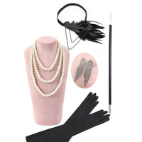 Sammy Jackson™ Zwarte Jaren '20 Accessoire Set