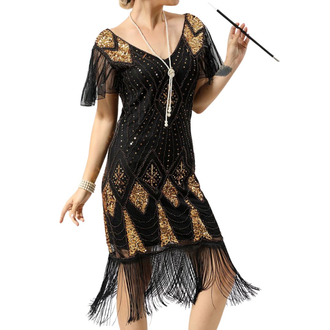 Sammy Jackson™ 1920s Fringe Dress | Glitter & Stylish