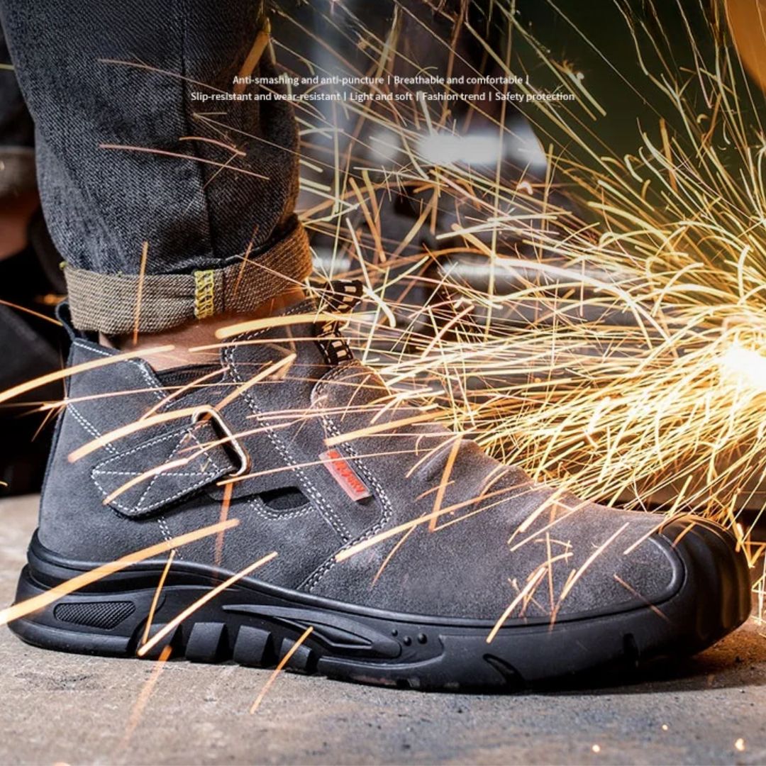 Buty robocze ochronne z stalowym noskiem | Odporne na przebicie buty do spawania elektrody