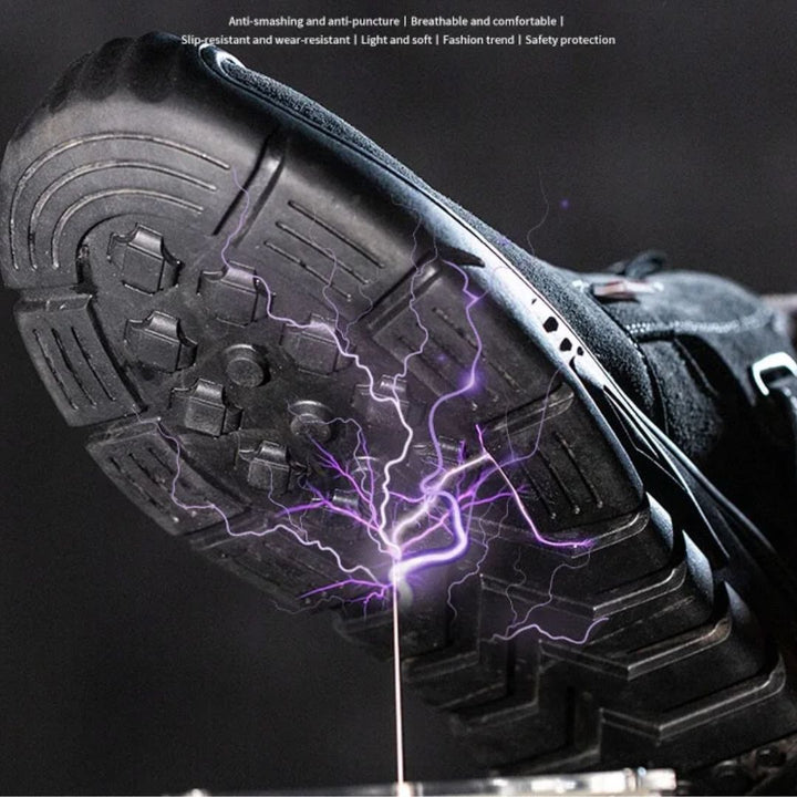Buty robocze ochronne z stalowym noskiem | Odporne na przebicie buty do spawania elektrody