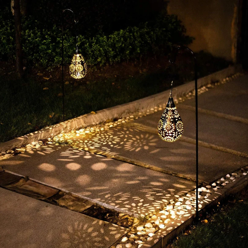 Zewnętrzna Lampa Wisząca na Energię Słoneczną - LumaBright