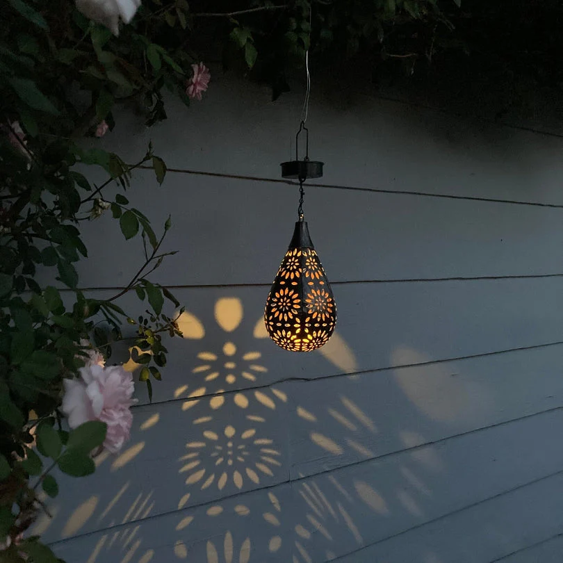 Zewnętrzna Lampa Wisząca na Energię Słoneczną - LumaBright
