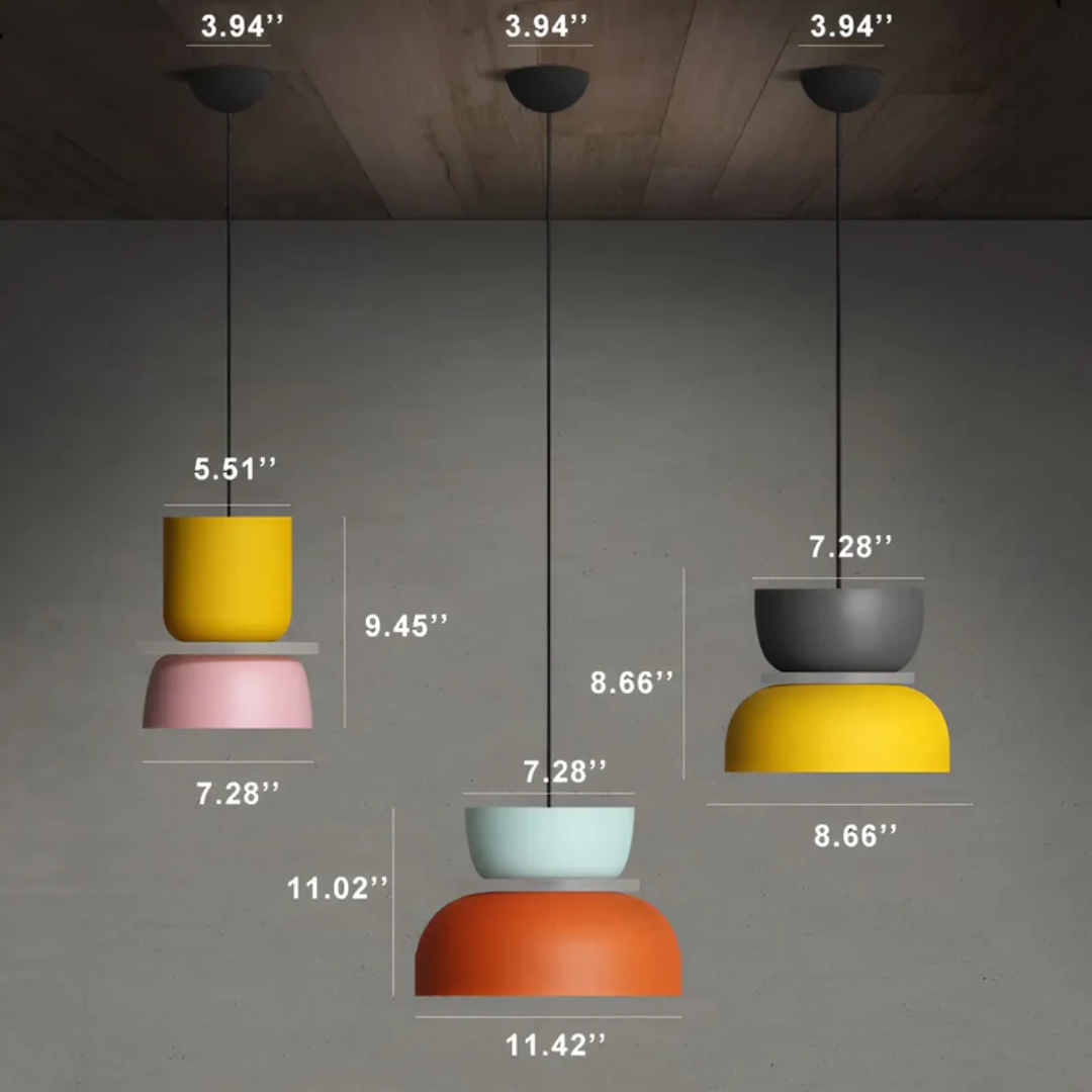Kolorowa i Modna Lampa Wisząca LED Macaron - VividGlow