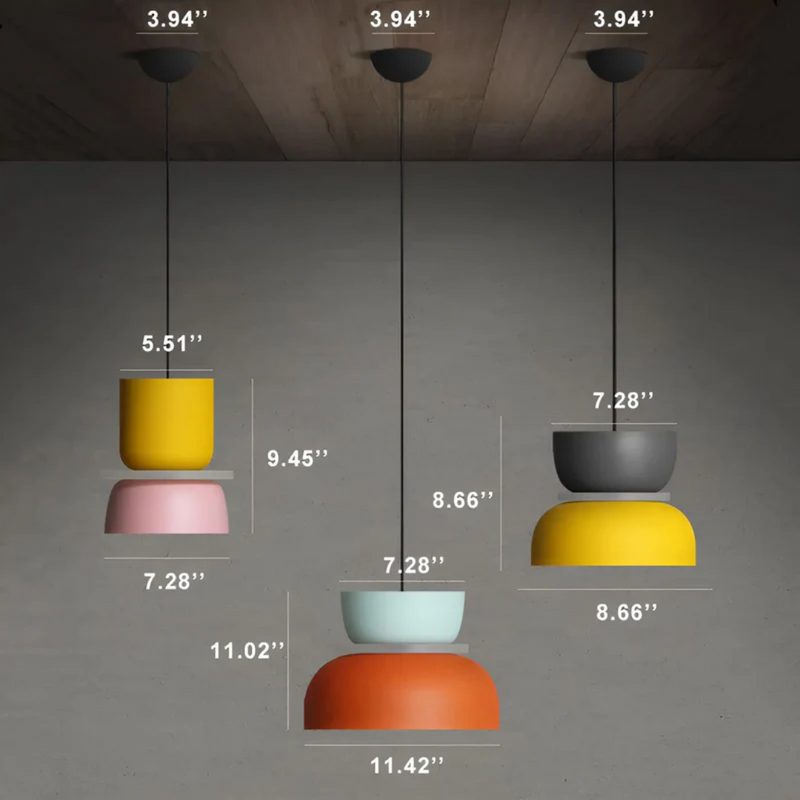Kolorowa i Modna Lampa Wisząca LED Macaron - VividGlow