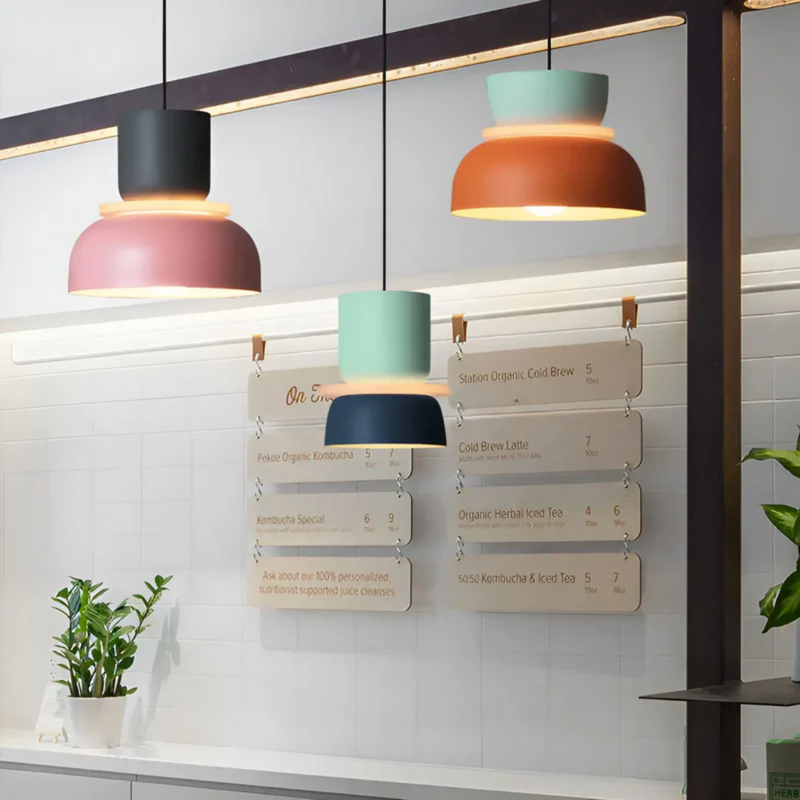 Kolorowa i Modna Lampa Wisząca LED Macaron - VividGlow