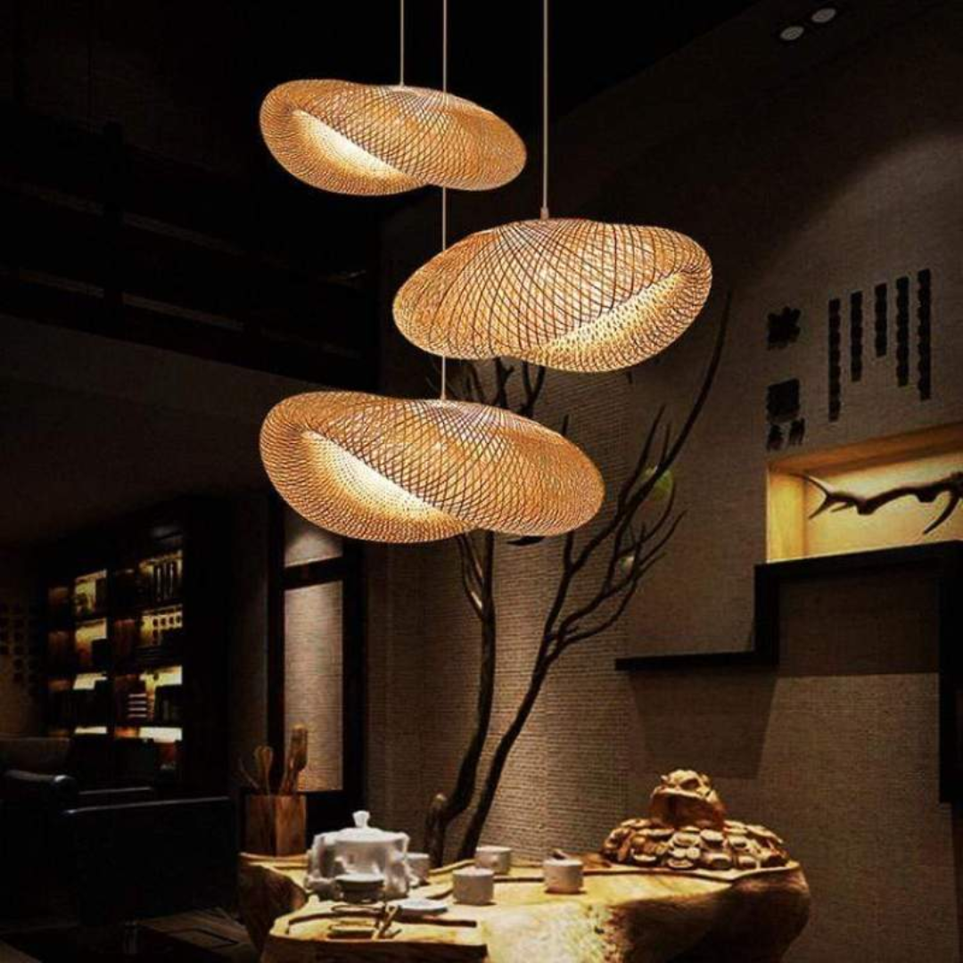Design LED lampa wisząca bambusowe kule - EcoSphere