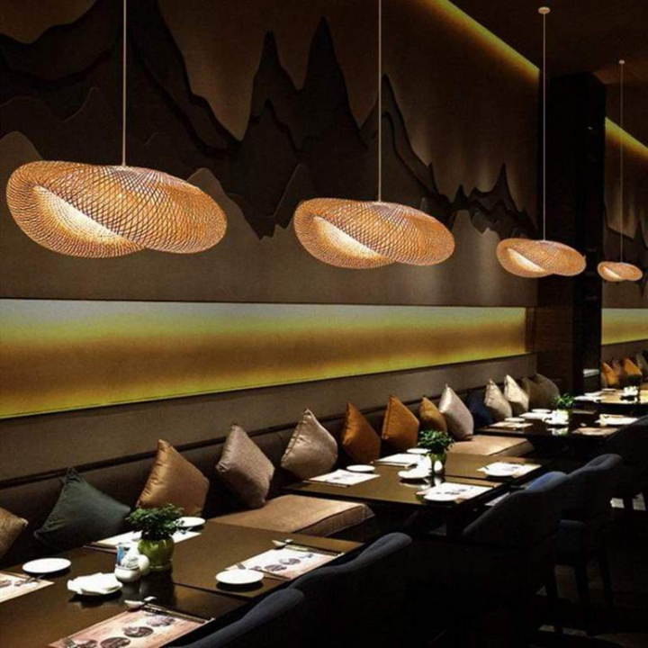 Design LED lampa wisząca bambusowe kule - EcoSphere