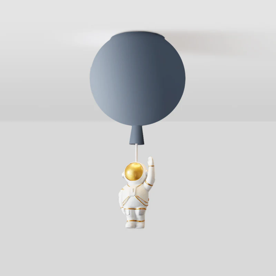 Trendy Moon/Astronaut Kids' Room LED Ceiling Lamp - CosmoGlow