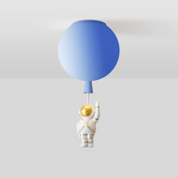 Trendy Moon/Astronaut Kids' Room LED Ceiling Lamp - CosmoGlow
