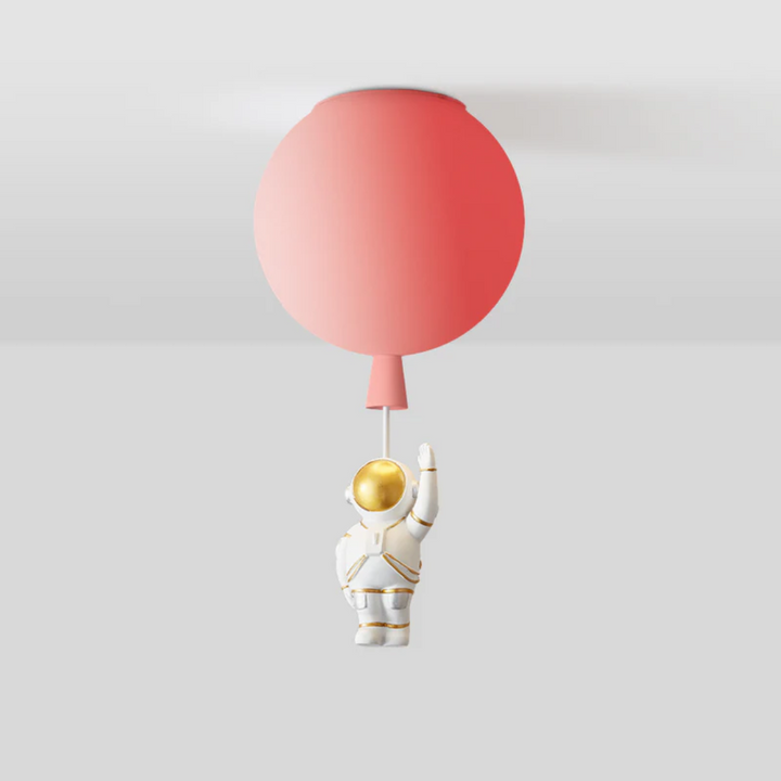 Trendy Moon/Astronaut Kids' Room LED Ceiling Lamp - CosmoGlow