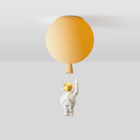 Trendy Moon/Astronaut Kids' Room LED Ceiling Lamp - CosmoGlow