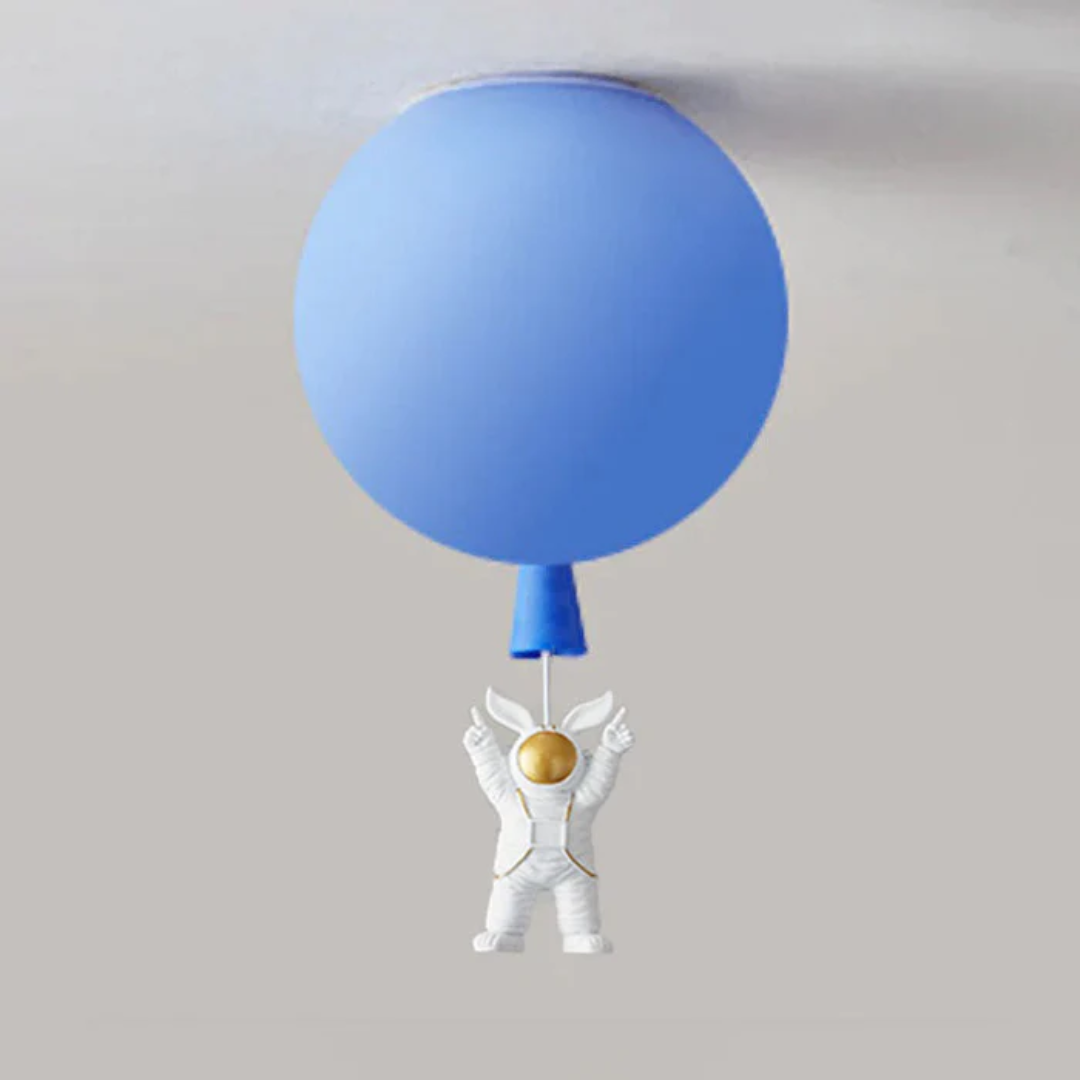 Trendy Moon/Astronaut Kids' Room LED Ceiling Lamp - CosmoGlow