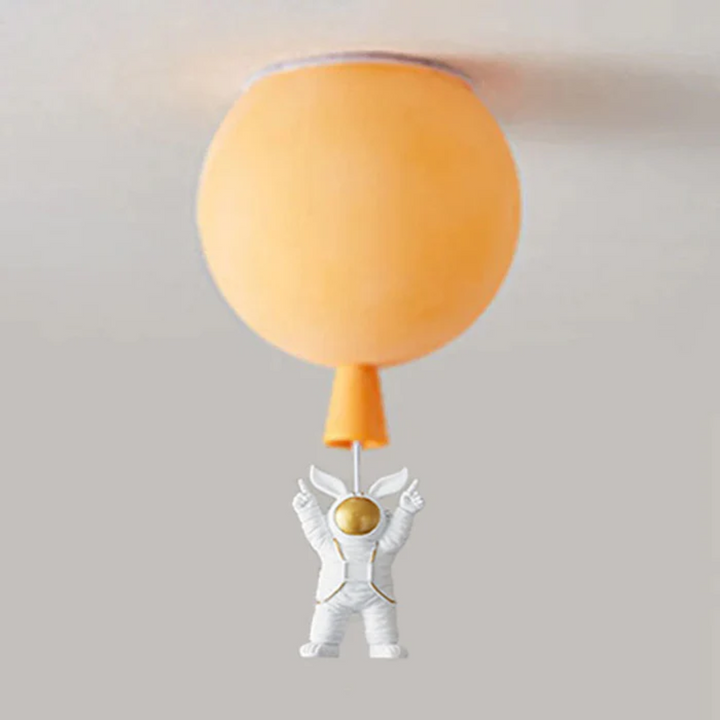 Trendy Moon/Astronaut Kids' Room LED Ceiling Lamp - CosmoGlow