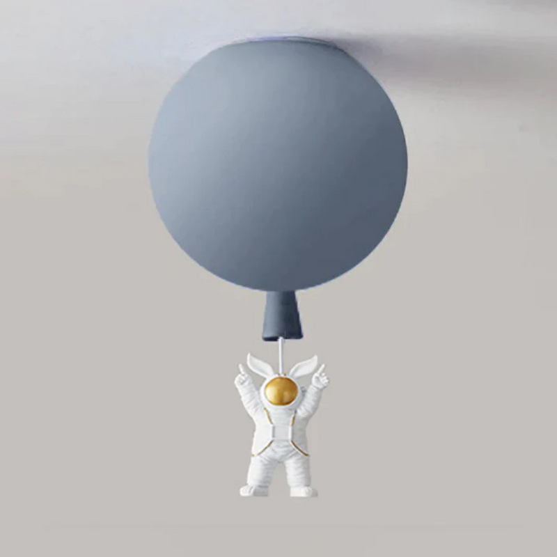 Trendy Moon/Astronaut Kids' Room LED Ceiling Lamp - CosmoGlow