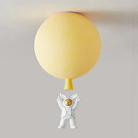 Trendy Moon/Astronaut Kids' Room LED Ceiling Lamp - CosmoGlow