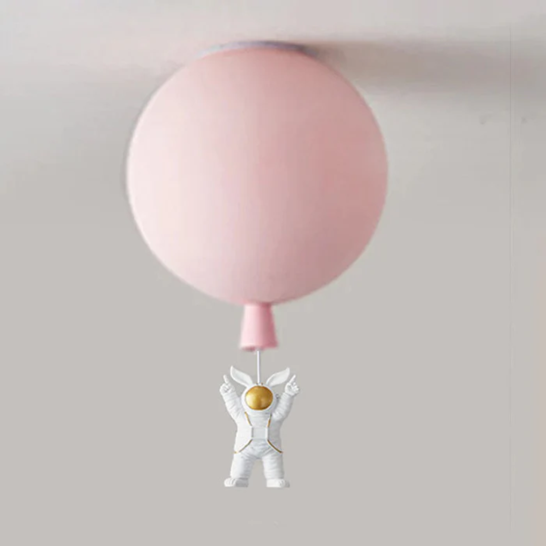 Trendy Moon/Astronaut Kids' Room LED Ceiling Lamp - CosmoGlow
