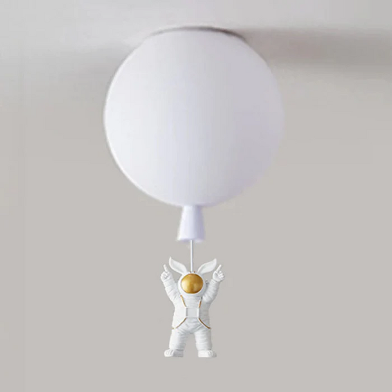 Trendy Moon/Astronaut Kids' Room LED Ceiling Lamp - CosmoGlow