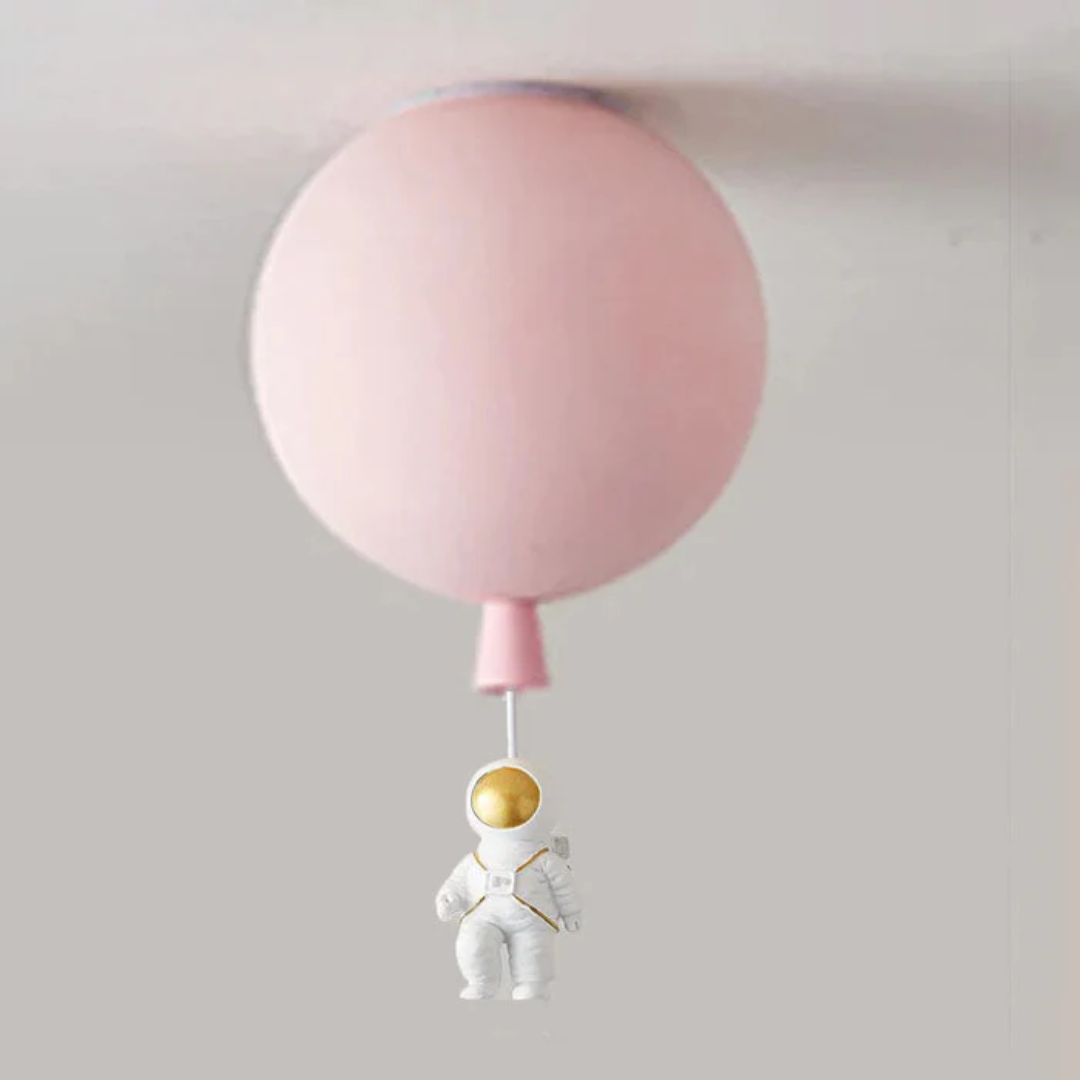 Trendy Moon/Astronaut Kids' Room LED Ceiling Lamp - CosmoGlow