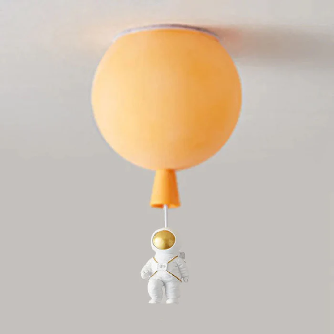 Trendy Moon/Astronaut Kids' Room LED Ceiling Lamp - CosmoGlow