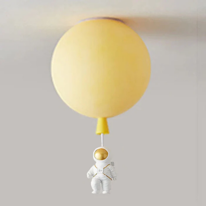 Trendy Moon/Astronaut Kids' Room LED Ceiling Lamp - CosmoGlow