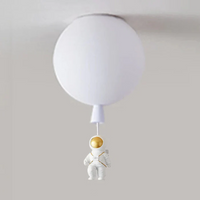 Trendy Moon/Astronaut Kids' Room LED Ceiling Lamp - CosmoGlow