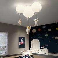 Trendy Moon/Astronaut Kids' Room LED Ceiling Lamp - CosmoGlow