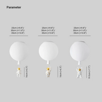 Trendy Moon/Astronaut Kids' Room LED Ceiling Lamp - CosmoGlow