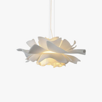 Lampa wisząca Design Kwiat Biały Metal - Sophia